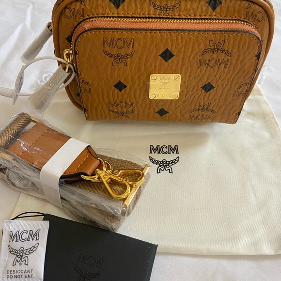 MCM X-Mini Aren Crossbody Belt Bag In Visetos - Picture 11 of 13